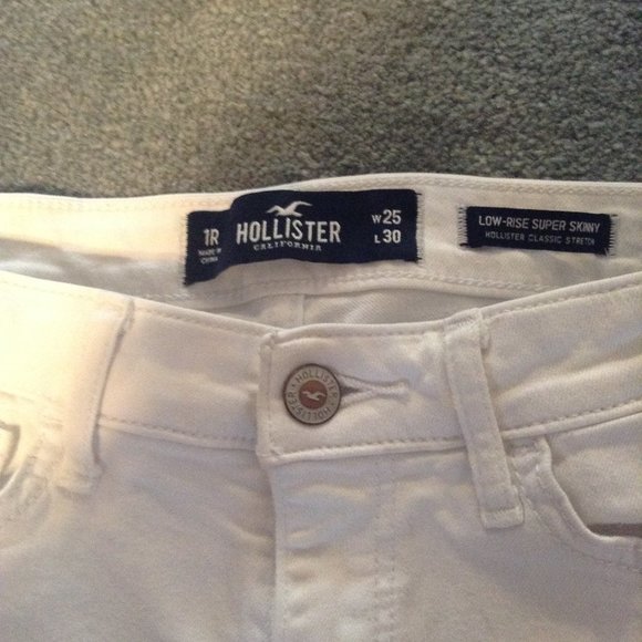 Hollister Low-rise Super Skinny White Jeans - Picture 2 of 4